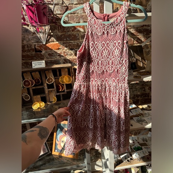 Rose Pink lace Alter’d State dress medium - Picture 2 of 3